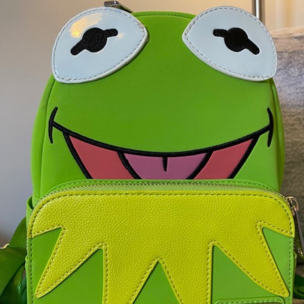 Loungefly Disney Parks Muppets Kermit The Frog backpack used